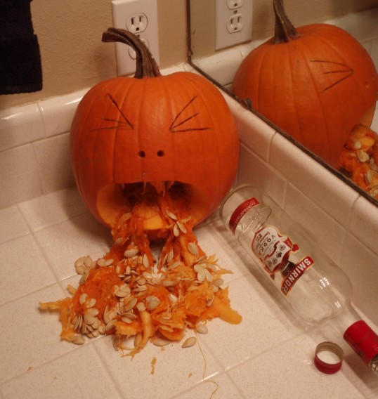Pumpkins don't let pumpkins drink and trick or treat